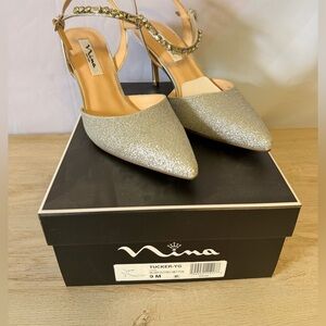 Nina Women's Glittering Silver Heels